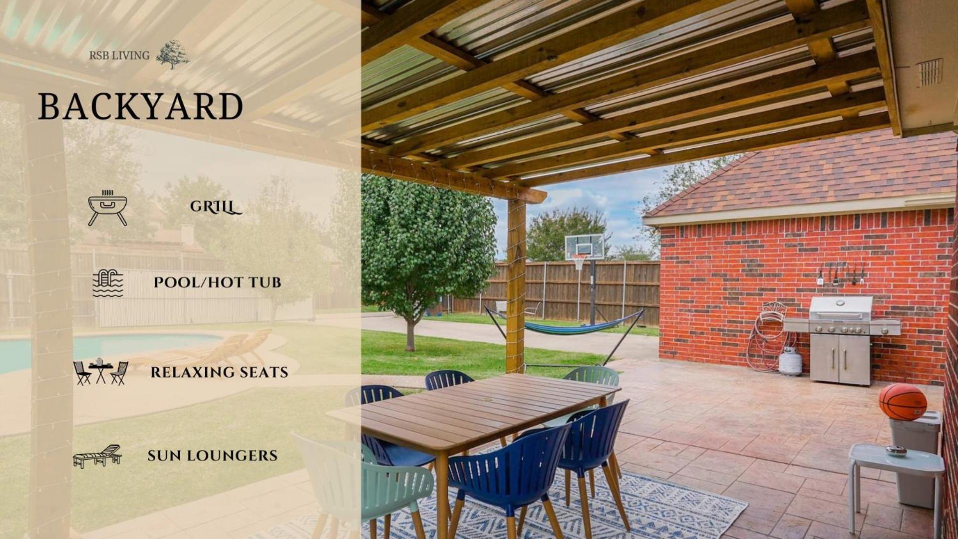 6Br 3,5Ba Home Pool, Hot Tub, Game Room -16 Guests Sachse Εξωτερικό φωτογραφία